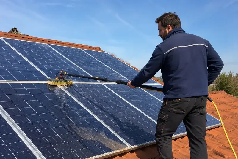 Nettoyage et entretien de panneaux solaires à Chavagne